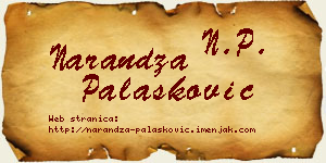 Narandža Palasković vizit kartica
